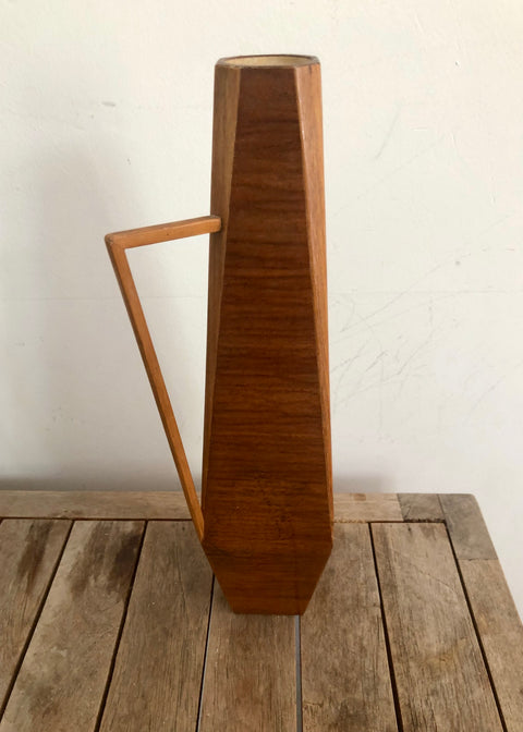 VINTAGE VASE, 50-TIES, WOOD