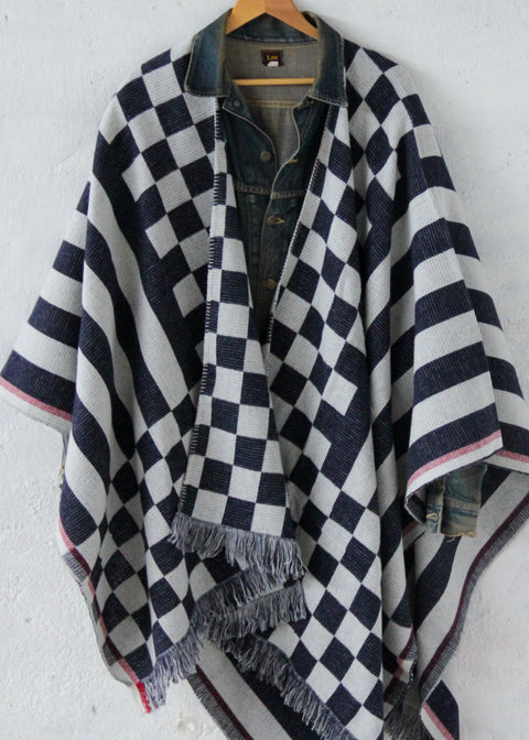 PONCHO 'KOMPEL' IN 50% BIO WOOL AND 50% ORGANIC COTTON