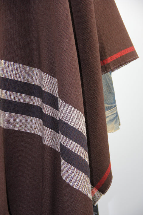 PONCHO SAO LOURENCO IN 50% ORGANIC COTTON AND 50% SHEEPWOOL